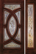 Custom Fiberglass Glass Panel Exterior Door
