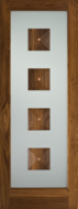 Custom Wood Glass Panel Interior Door