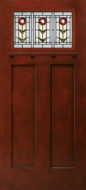 Architectural Fiberglass Glass Panel Exterior Door